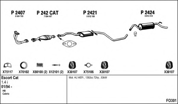 FENNO FO301 Exhaust System